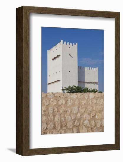 Qatar, Umm Salal Mohammed, 19th Century Barzan Tower and Fort-Walter Bibikow-Framed Photographic Print