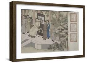 Qazaq présentant len tribut leurs chevaux à l'empereur Qianlong-Giuseppe Castiglione-Framed Giclee Print