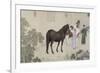 Qazaq présentant len tribut leurs chevaux à l'empereur Qianlong-Giuseppe Castiglione-Framed Giclee Print