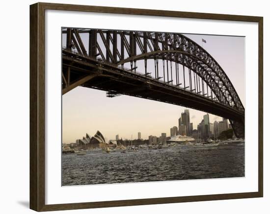 Qe2 Arriving in Sydney Harbour, New South Wales, Australia-Mark Mawson-Framed Photographic Print