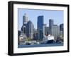 Qe2 in Sydney Harbour, New South Wales, Australia-Mark Mawson-Framed Photographic Print