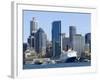 Qe2 in Sydney Harbour, New South Wales, Australia-Mark Mawson-Framed Photographic Print