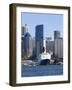 Qe2 in Sydney Harbour, New South Wales, Australia-Mark Mawson-Framed Photographic Print