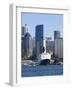 Qe2 in Sydney Harbour, New South Wales, Australia-Mark Mawson-Framed Photographic Print