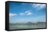 Qiantang River, Hills and High Rises of Hangzhou, Zhejiang, China-Andreas Brandl-Framed Stretched Canvas