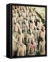 Qin Shi Huang Di Mausoleum with Terracotta Warriors, Xi'An, China-Miva Stock-Framed Stretched Canvas