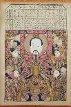 Kitchen God with Lunar Calendar, 1895-Qing Dynasty Chinese School-Laminated Giclee Print