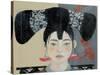 Qing Dynasty Woman with Butterfly, 2015-Susan Adams-Stretched Canvas