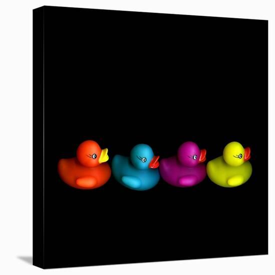 Quackers-Magda Indigo-Stretched Canvas