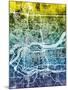 Quad Cities Street Map-Michael Tompsett-Mounted Art Print