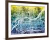 Quad Cities Street Map-Michael Tompsett-Framed Art Print