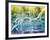 Quad Cities Street Map-Michael Tompsett-Framed Art Print