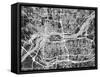 Quad Cities Street Map-Michael Tompsett-Framed Stretched Canvas