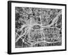 Quad Cities Street Map-Michael Tompsett-Framed Art Print