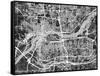 Quad Cities Street Map-Michael Tompsett-Framed Stretched Canvas