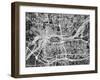 Quad Cities Street Map-Michael Tompsett-Framed Art Print