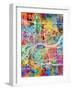 Quad Cities Street Map-Michael Tompsett-Framed Art Print