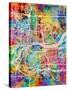 Quad Cities Street Map-Michael Tompsett-Stretched Canvas