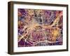 Quad Cities Street Map-Michael Tompsett-Framed Art Print