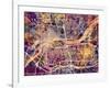 Quad Cities Street Map-Michael Tompsett-Framed Art Print