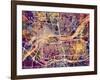 Quad Cities Street Map-Michael Tompsett-Framed Art Print