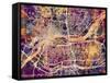 Quad Cities Street Map-Michael Tompsett-Framed Stretched Canvas