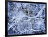 Quad Cities Street Map-Michael Tompsett-Framed Art Print