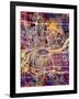 Quad Cities Street Map-Michael Tompsett-Framed Art Print