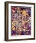 Quad Cities Street Map-Michael Tompsett-Framed Art Print