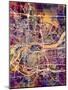 Quad Cities Street Map-Michael Tompsett-Mounted Art Print