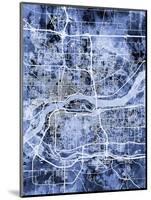 Quad Cities Street Map-Michael Tompsett-Mounted Art Print