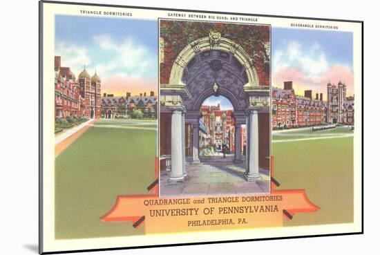 Quadrangle and Triangle Dormitories, University of Pennsylvania-null-Mounted Art Print