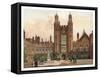 Quadrangle of Eton College, 1880-F Jones-Framed Stretched Canvas