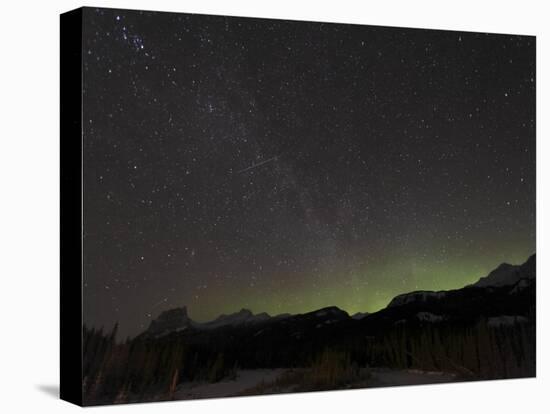 Quadrantid Meteor Shower, Milky Way and Aurora-Stocktrek Images-Stretched Canvas