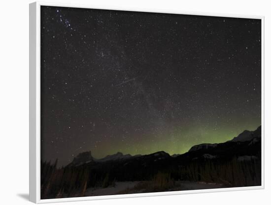 Quadrantid Meteor Shower, Milky Way and Aurora-Stocktrek Images-Framed Photographic Print