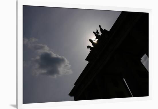 Quadriga by Johann Gottfried Schadow (1764-1850). Backlight. Brandenburg Gate. Berlin-null-Framed Giclee Print