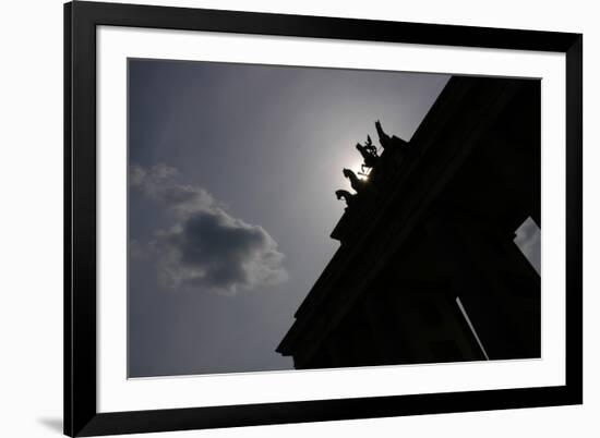 Quadriga by Johann Gottfried Schadow (1764-1850). Backlight. Brandenburg Gate. Berlin-null-Framed Giclee Print