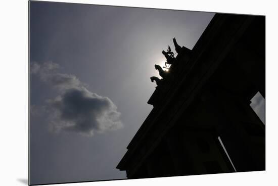 Quadriga by Johann Gottfried Schadow (1764-1850). Backlight. Brandenburg Gate. Berlin-null-Mounted Giclee Print