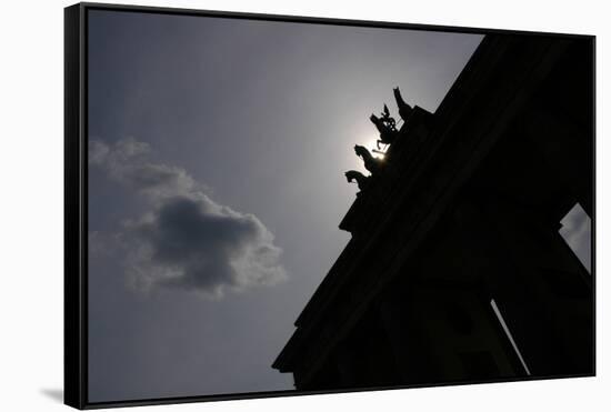 Quadriga by Johann Gottfried Schadow (1764-1850). Backlight. Brandenburg Gate. Berlin-null-Framed Stretched Canvas