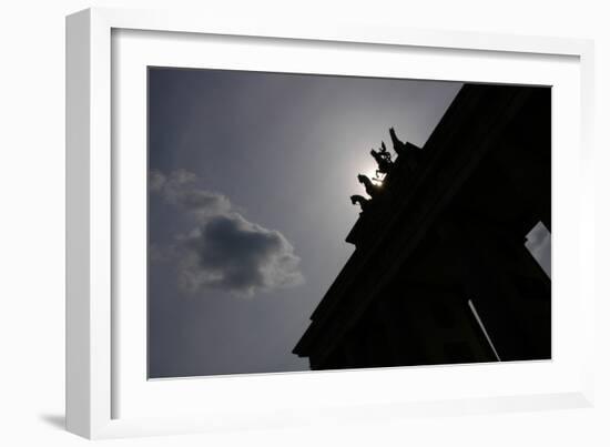 Quadriga by Johann Gottfried Schadow (1764-1850). Backlight. Brandenburg Gate. Berlin-null-Framed Giclee Print