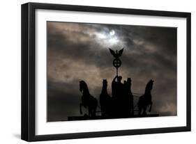 Quadriga by Johann Gottfried Schadow (1764-1850). Backlight. Brandenburg Gate. Berlin-null-Framed Giclee Print