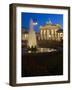 Quadriga on Brandenburg Gate Illuminated at Night in Pariser Platz, Berlin, Germany-Gavin Hellier-Framed Photographic Print