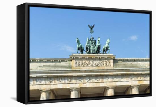 Quadriga on Top of the Brandenburger Tor, Berlin, Brandenburg, Germany, Europe-G & M Therin-Weise-Framed Stretched Canvas