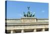 Quadriga on Top of the Brandenburger Tor, Berlin, Brandenburg, Germany, Europe-G & M Therin-Weise-Stretched Canvas