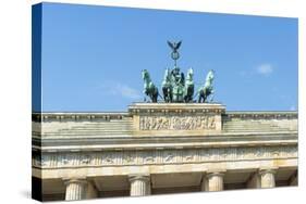 Quadriga on Top of the Brandenburger Tor, Berlin, Brandenburg, Germany, Europe-G & M Therin-Weise-Stretched Canvas