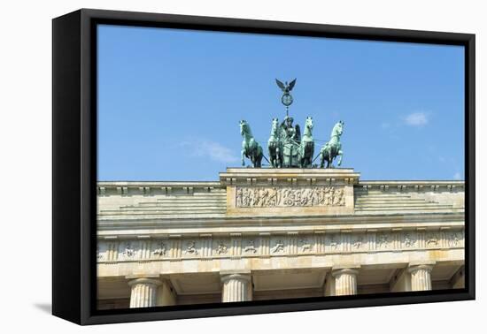 Quadriga on Top of the Brandenburger Tor, Berlin, Brandenburg, Germany, Europe-G & M Therin-Weise-Framed Stretched Canvas