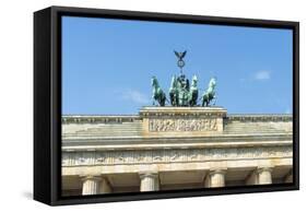 Quadriga on Top of the Brandenburger Tor, Berlin, Brandenburg, Germany, Europe-G & M Therin-Weise-Framed Stretched Canvas