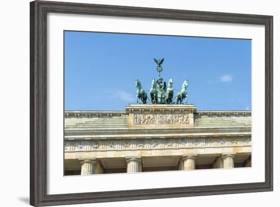 Quadriga on Top of the Brandenburger Tor, Berlin, Brandenburg, Germany, Europe-G & M Therin-Weise-Framed Photographic Print