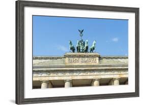 Quadriga on Top of the Brandenburger Tor, Berlin, Brandenburg, Germany, Europe-G & M Therin-Weise-Framed Photographic Print