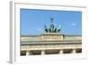 Quadriga on Top of the Brandenburger Tor, Berlin, Brandenburg, Germany, Europe-G & M Therin-Weise-Framed Photographic Print